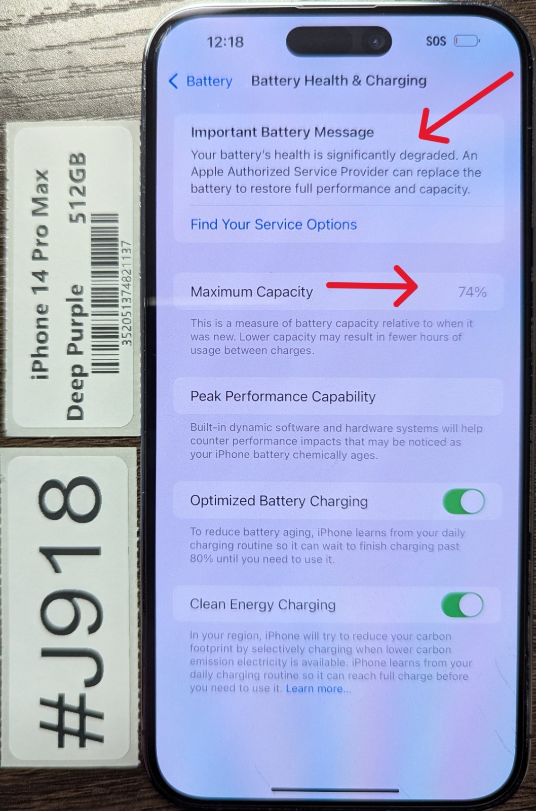 Apple iPhone 14 Pro Max 512GB PURPLE – Unlocked – Read Seller Notes