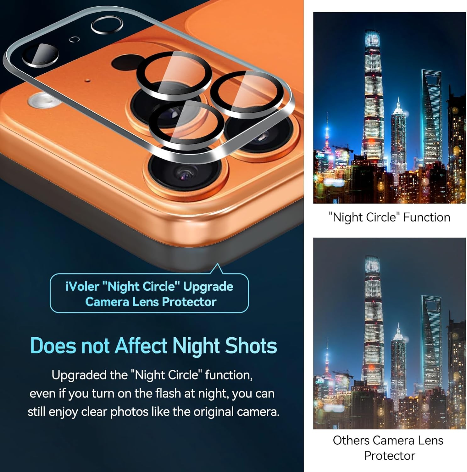 4-Pack Camera Lens Protector for iPhone 17 Pro Max Scratch-Resistant Tempered Gl