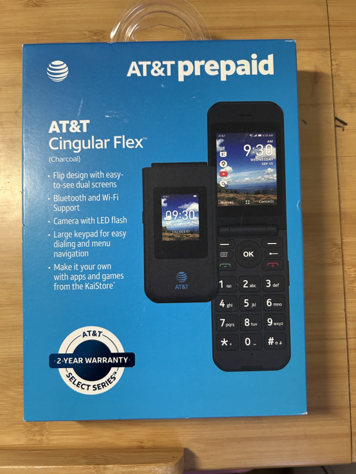 NIB AT&T Cingular Flex Easy to Use Senior Flip Phone – Gray (EA211101 )