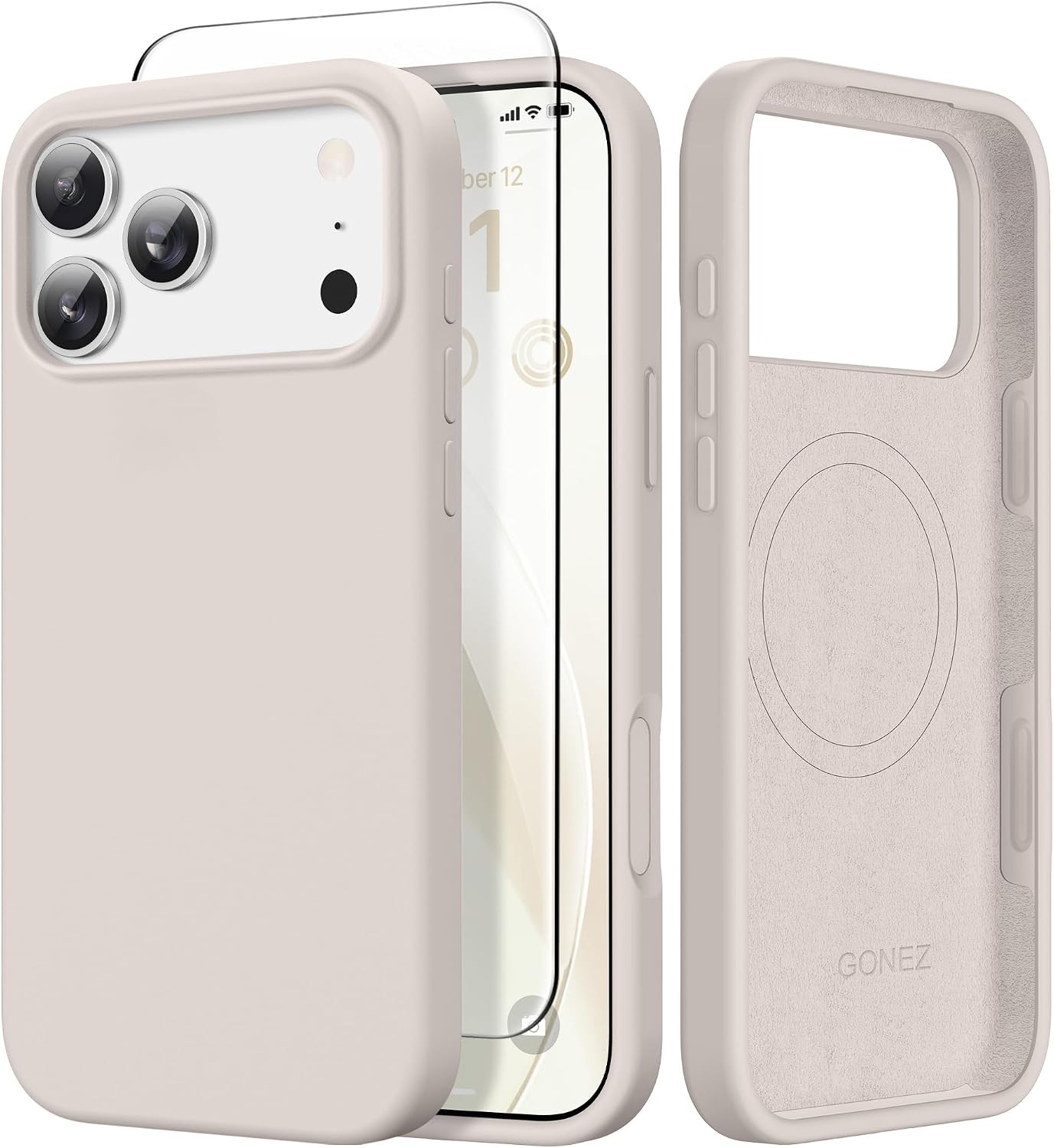Magnetic for iPhone 17 Pro Max Case, Liquid Silicone Anti-Scratch Shockproof Cas