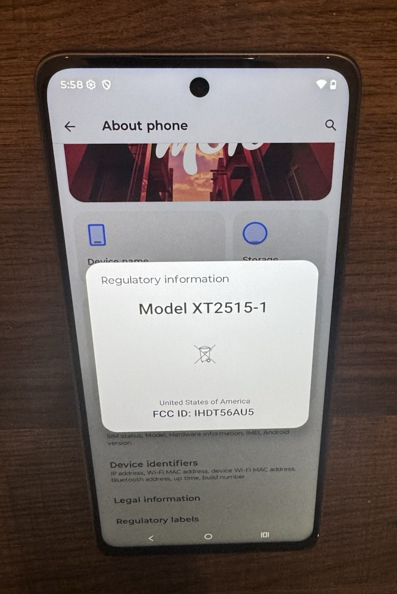 Motorola Moto G Power 5G (2025) XT2515-1 128GB Blue Factory Unlocked OpenBox