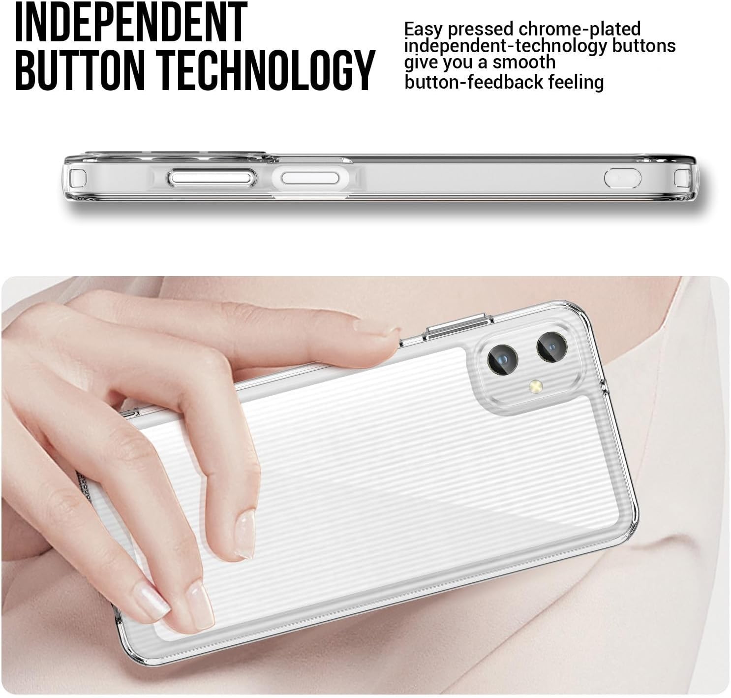 Samsung Galaxy A06 Phone Case with Tempered Glass Screen Protector, Shockproof