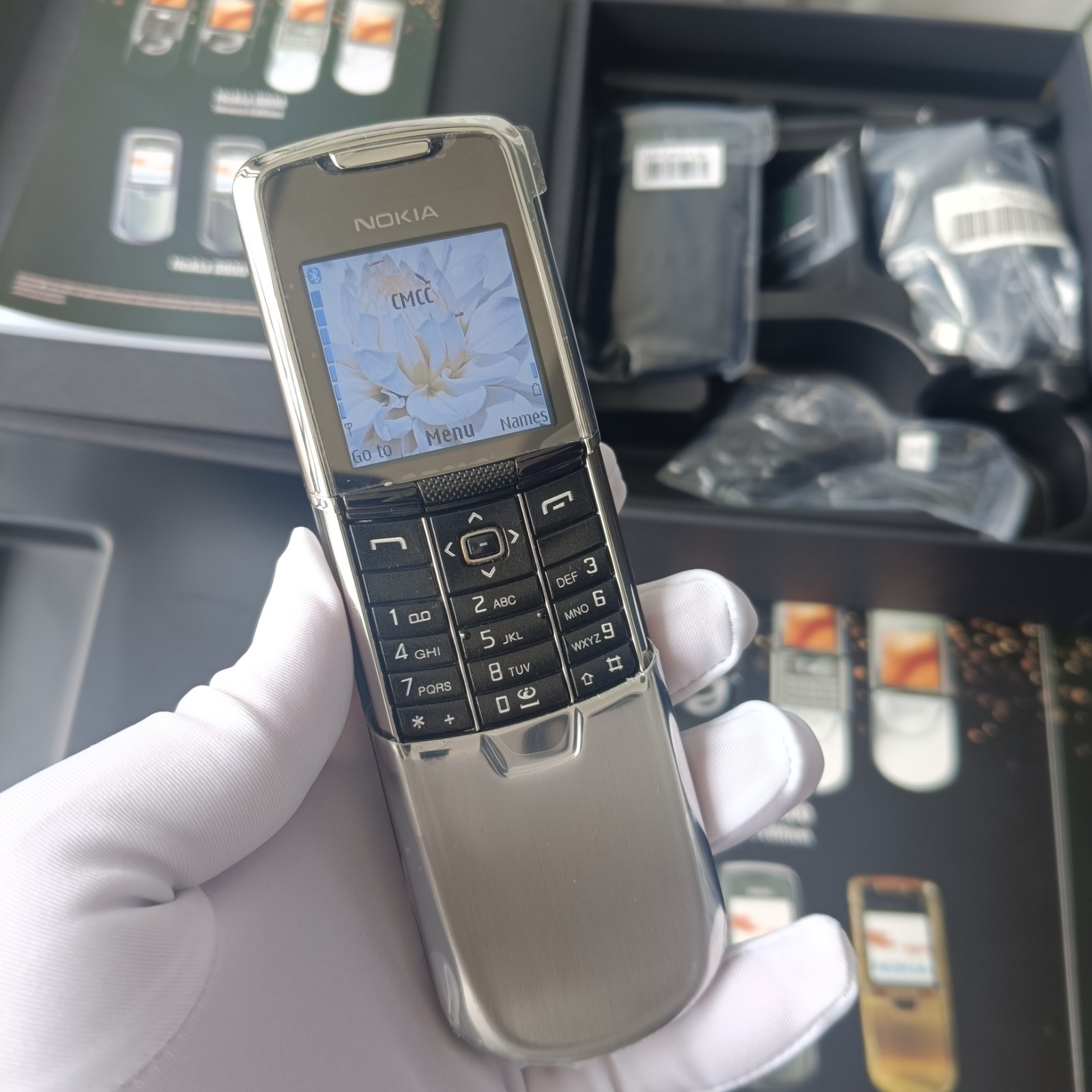 UNLOCKED – GENUINE NOKIA 8800 CLASSIC SILVER 2G GSM MOBILE PHONE Made in Germany