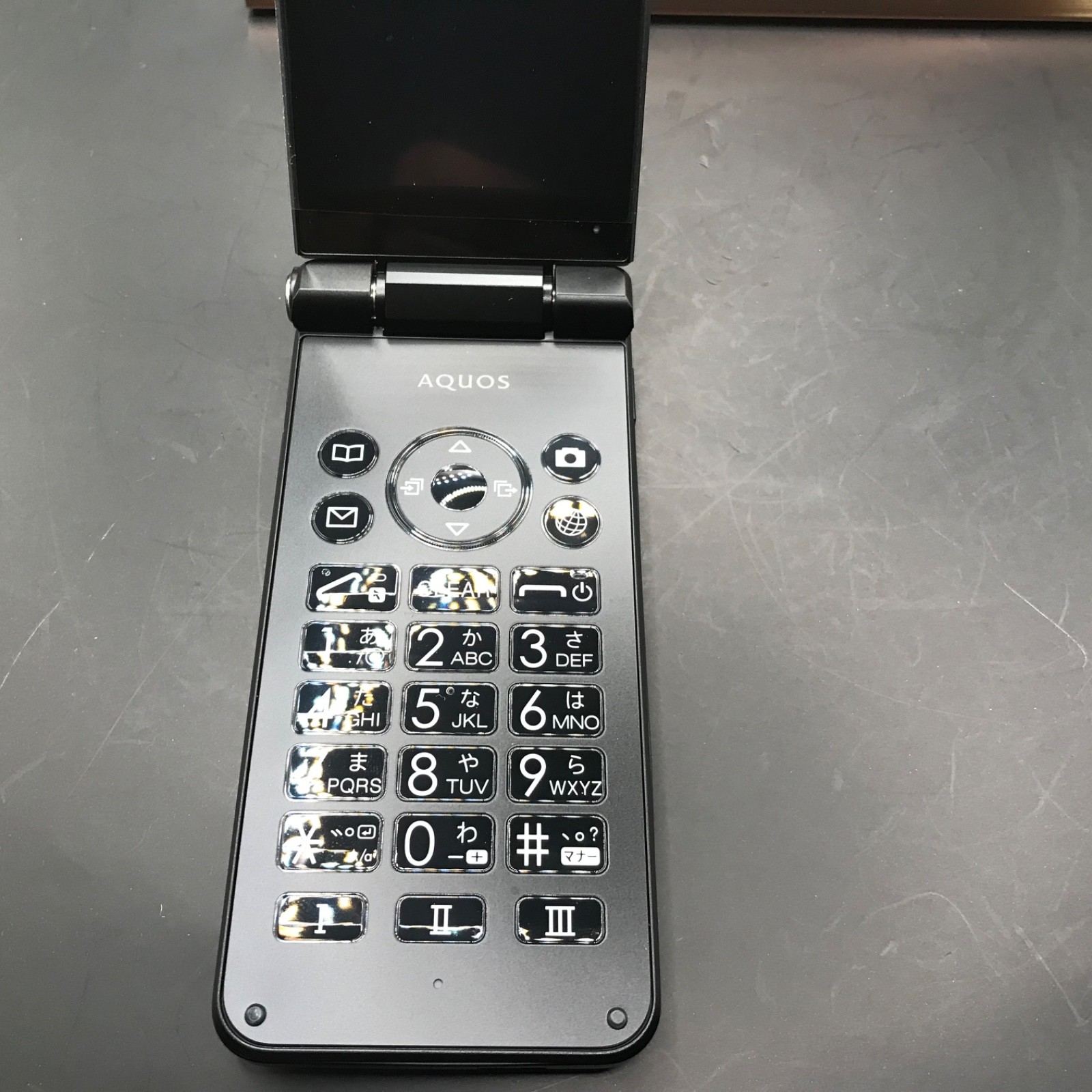 SHARP SH-N01 AQUOS KEITAI ANDROID FLIP PHONE UNLOCKED BLACK SH-01J 601SH Used