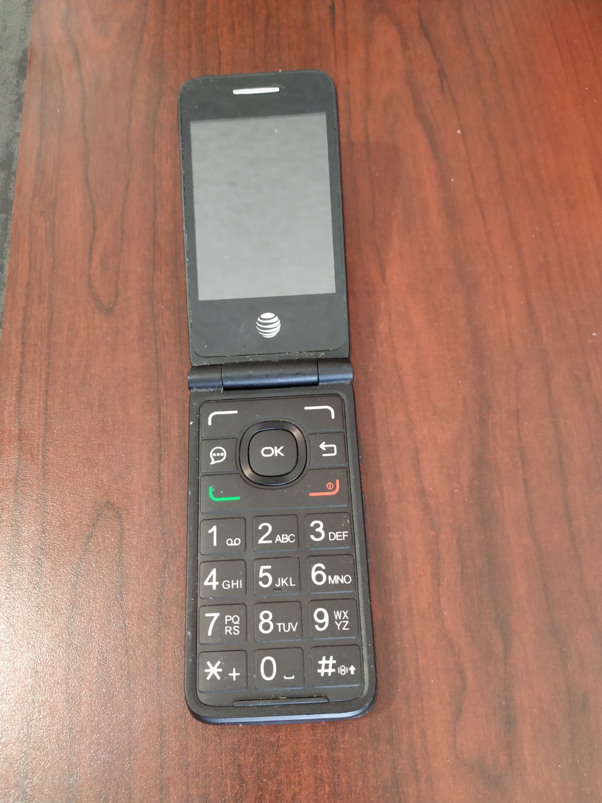 Alcatel 4044O 1GB AT&T Flip Cell Phone Works Great (Big Buttons)