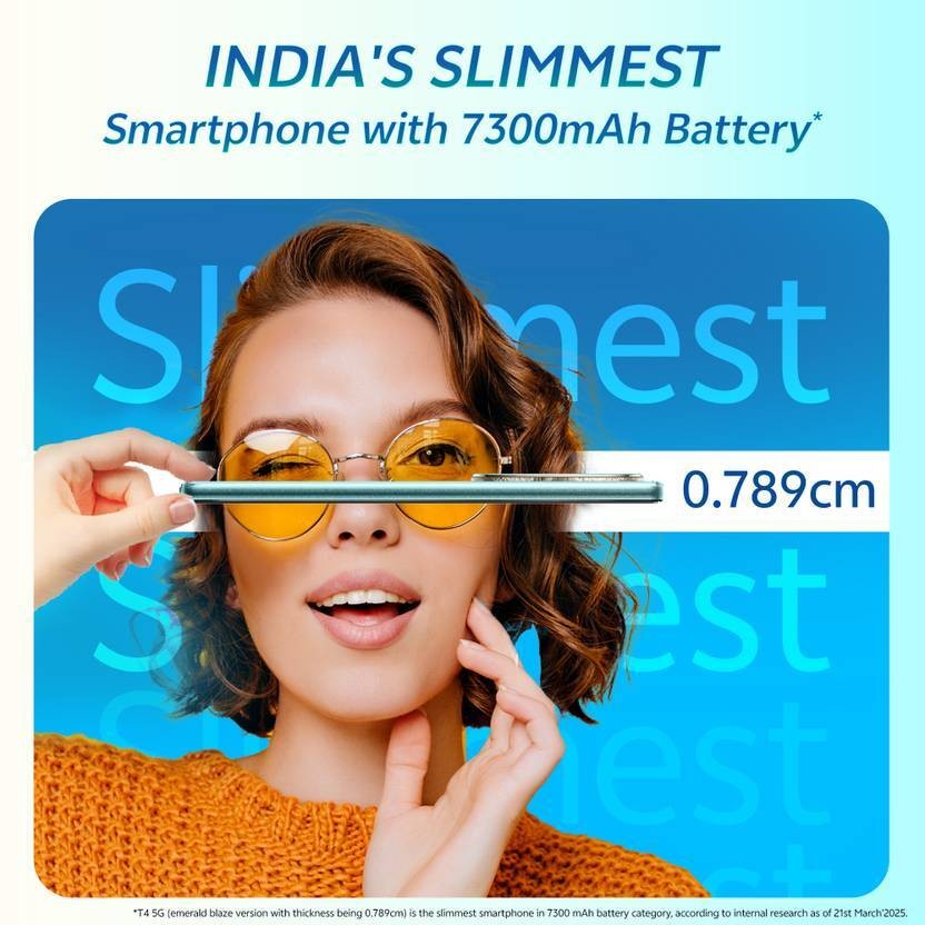 vivo T4 5G (Grey 128GB 8GB) Snapdragon 7s Gen 3 5G Processor Global Version.