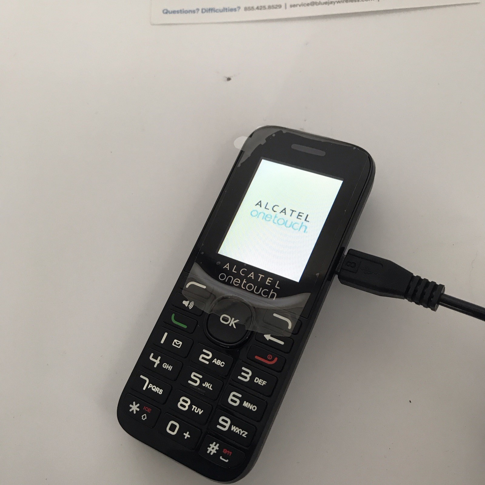 Alcatel 1018B OneTouch Black Bar Phone Single SIM Color Screen