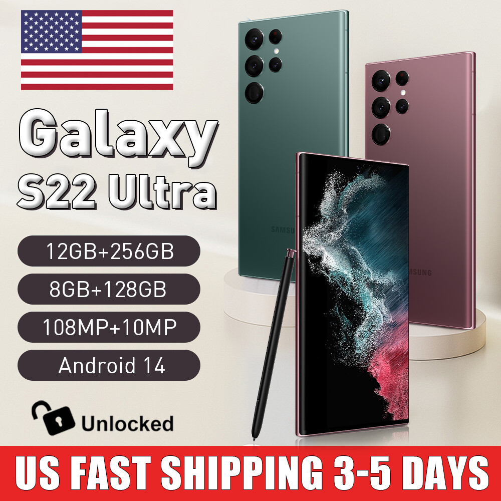 NEW Samsung Galaxy S22 Ultra 5G SM-S908U 128GB/256GB/512GB Factory Unlocked