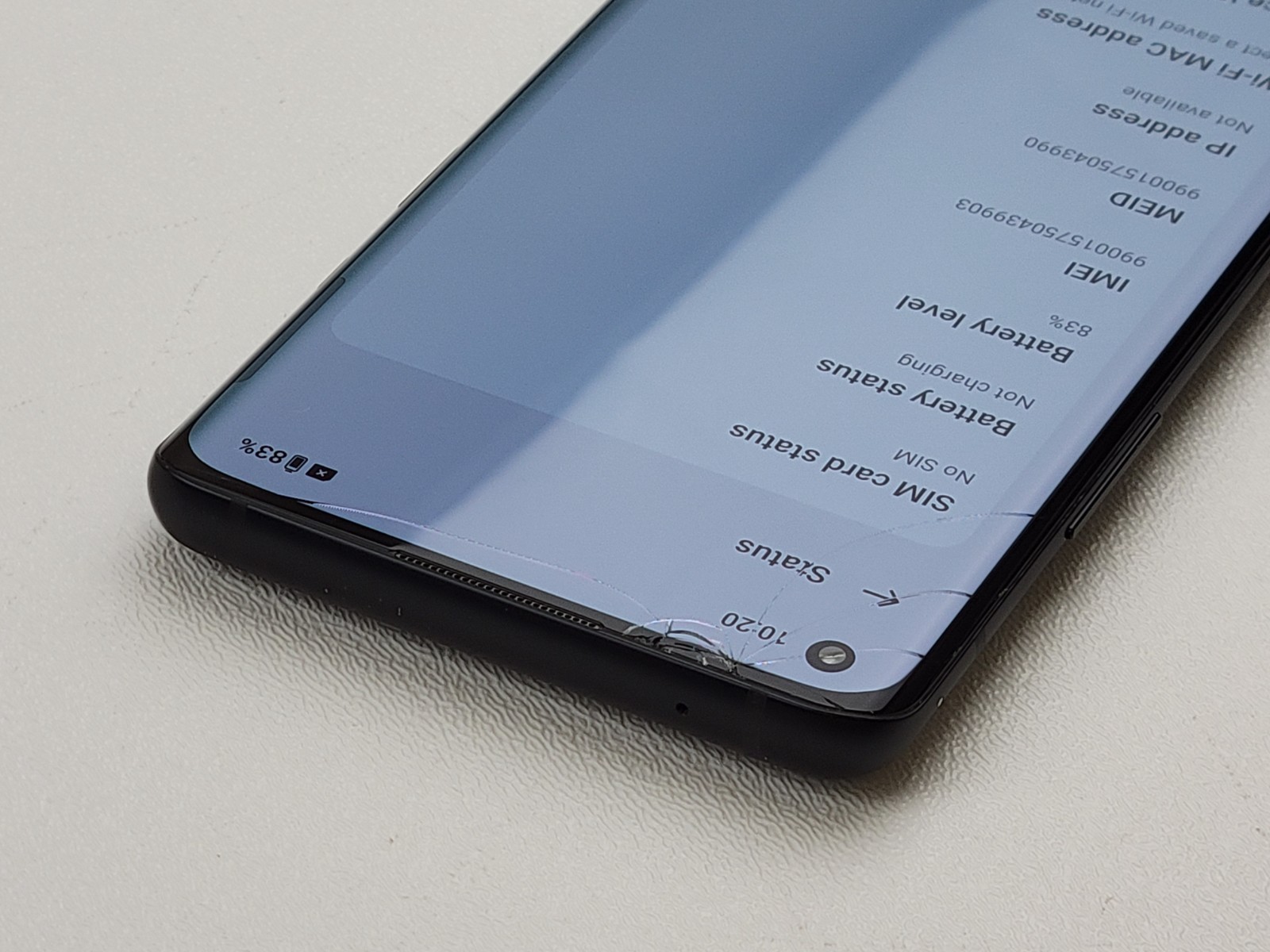 OnePlus 8 (IN2017) 128GB – Black (GSM Unlocked) (T-Mobile) – CRACKED – H8067