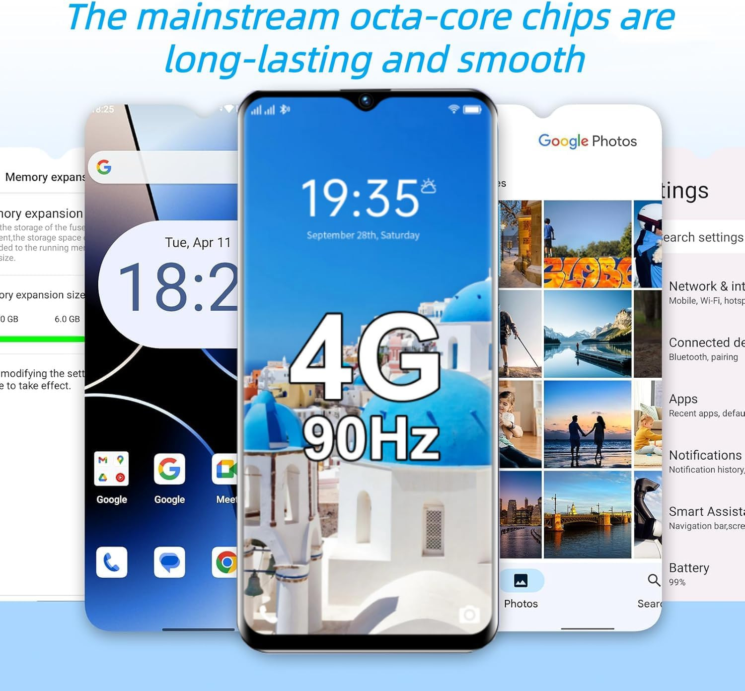Foxion Unlocked Android Smartphone, 6.56-Inch 90Hz Display, 16GB RAM + 128GB Sto