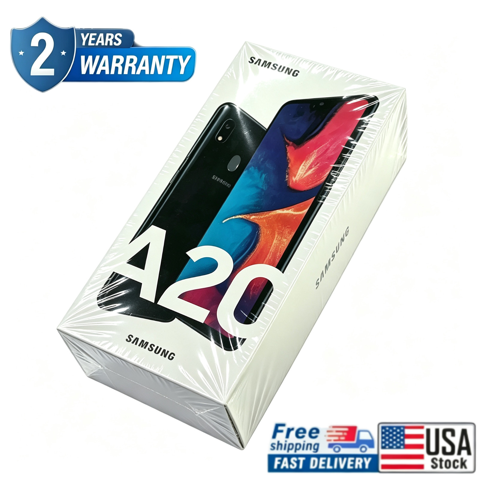 Samsung Galaxy A20 SM-A205U 32GB Unlocked Black Brand New Sealed Smartphone