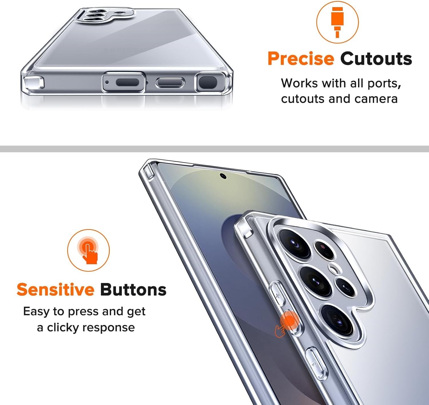 For Samsung Galaxy S25 Ultra Case With Military Grade Cover and Screen Protector