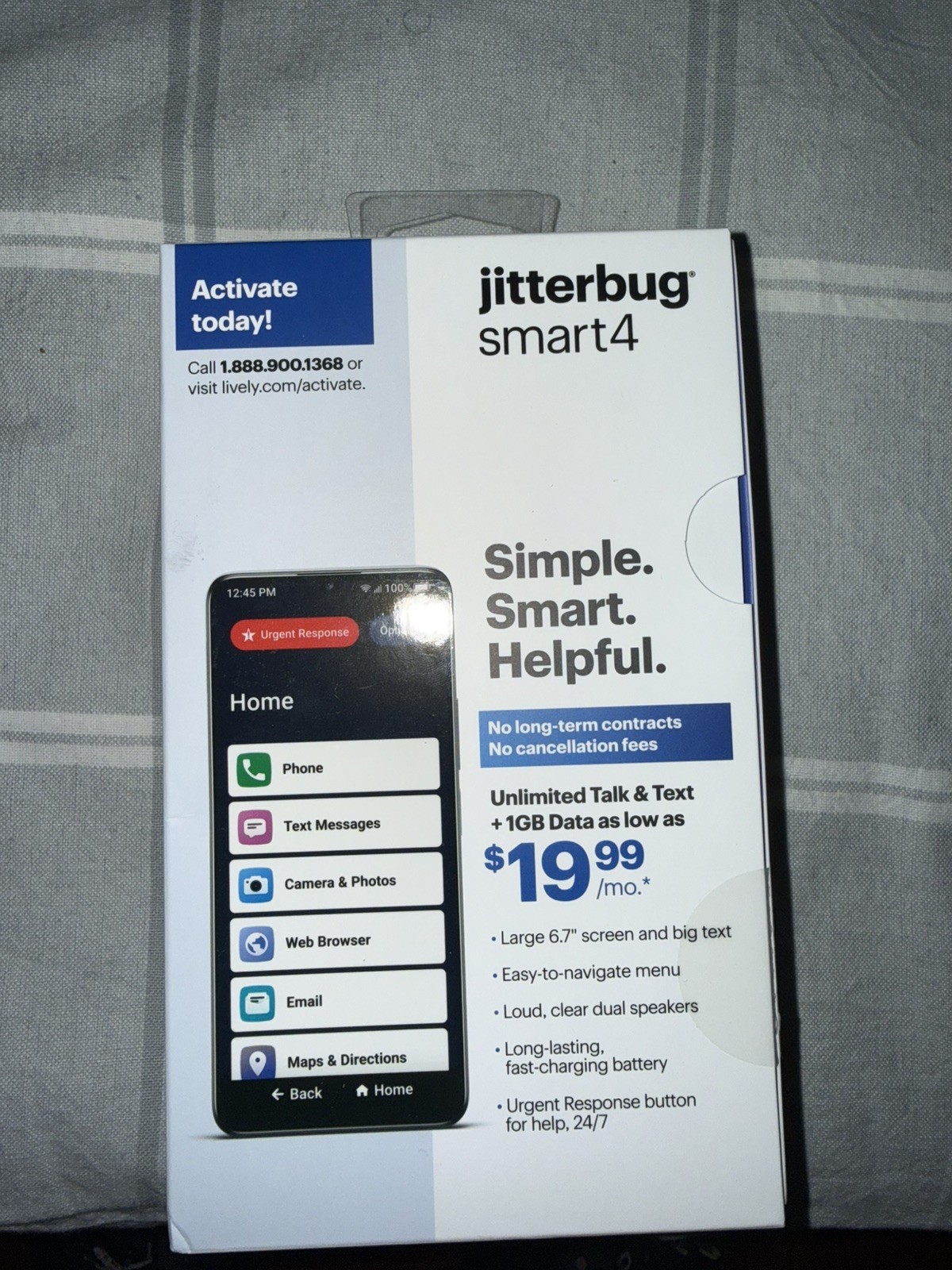 Lively Jitterbug Smart4 Smartphone for Seniors – Cell Phone for Seniors