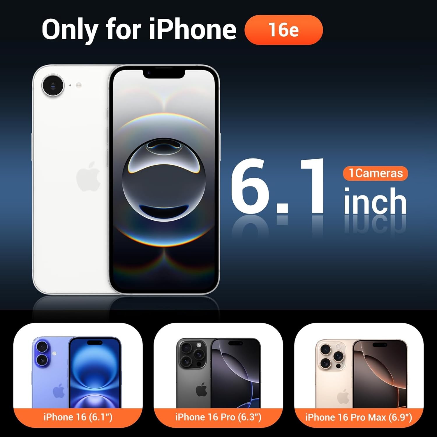 iPhone 17e Case & iPhone 16e Case Clear with Screen Protector, Anti-Yellowing