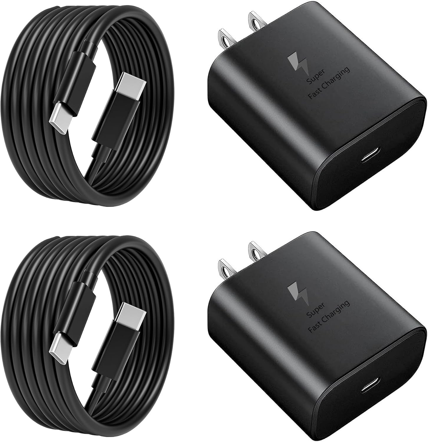 45W USB-C Wall Charger for Samsung Galaxy S23/S24/S25 with 6ft Charging Cable
