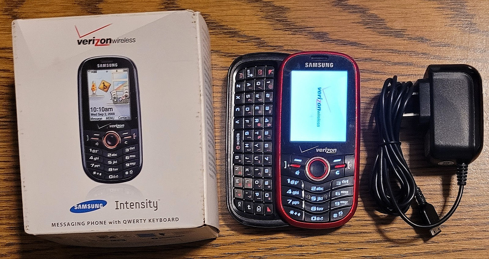 Samsung Intensity SCH-U450 – Red and Black ( Verizon ) Slider Phone – Boxed