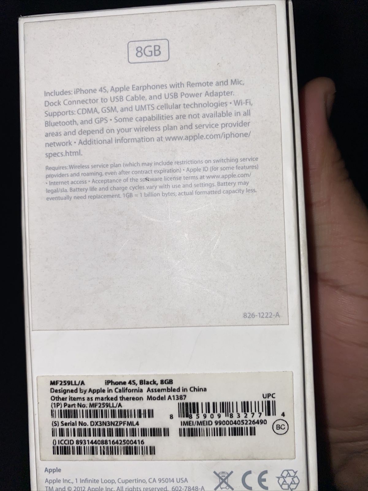 Apple iPhone 4s – 8GB – Black (Unlocked) A1387 (CDMA + GSM)
