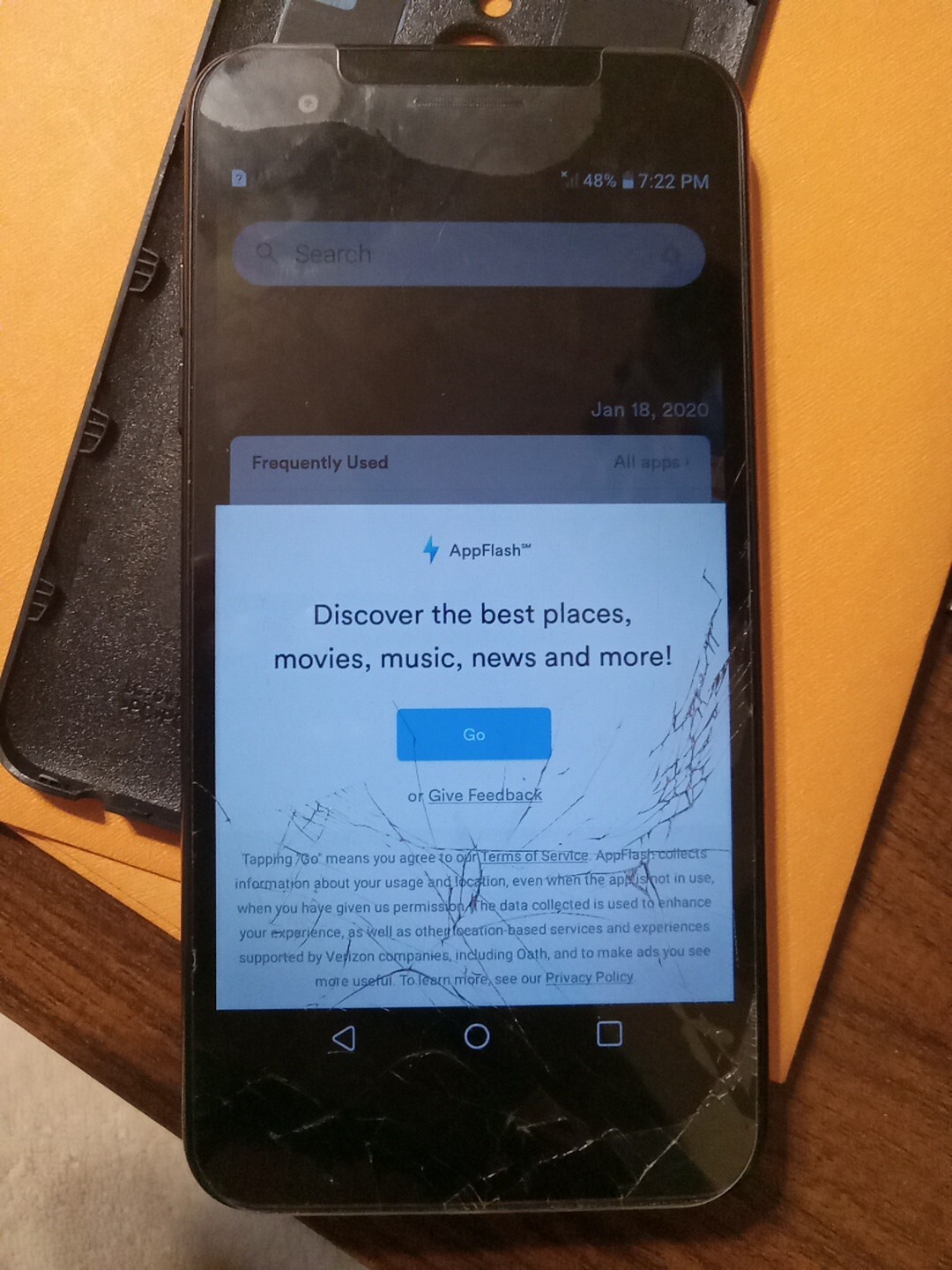 LG X210VPP Zone 4 16GB Verizon Wireless Smartphone – cracked screen