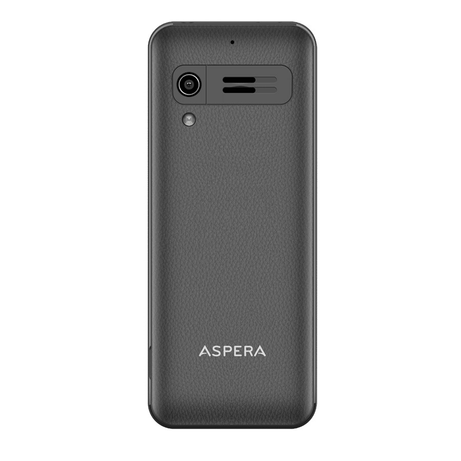 Aspera F48 (2.4”, 128MB, Big Button Keypad) Senior Friendly – Black/Grey