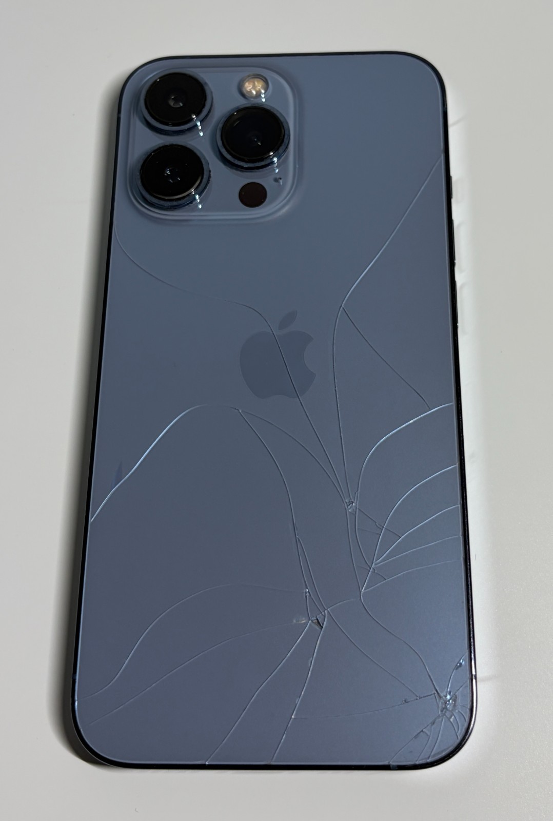 Apple iPhone 13 Pro Blue 128GB (Unlocked) A2483 CRACKED REAR GLASS + SPEAKER