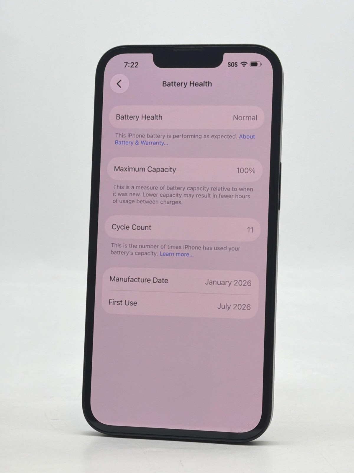 Boost Apple iPhone 16e A3212 128GB Black 100% Battery Health – Cracked Back