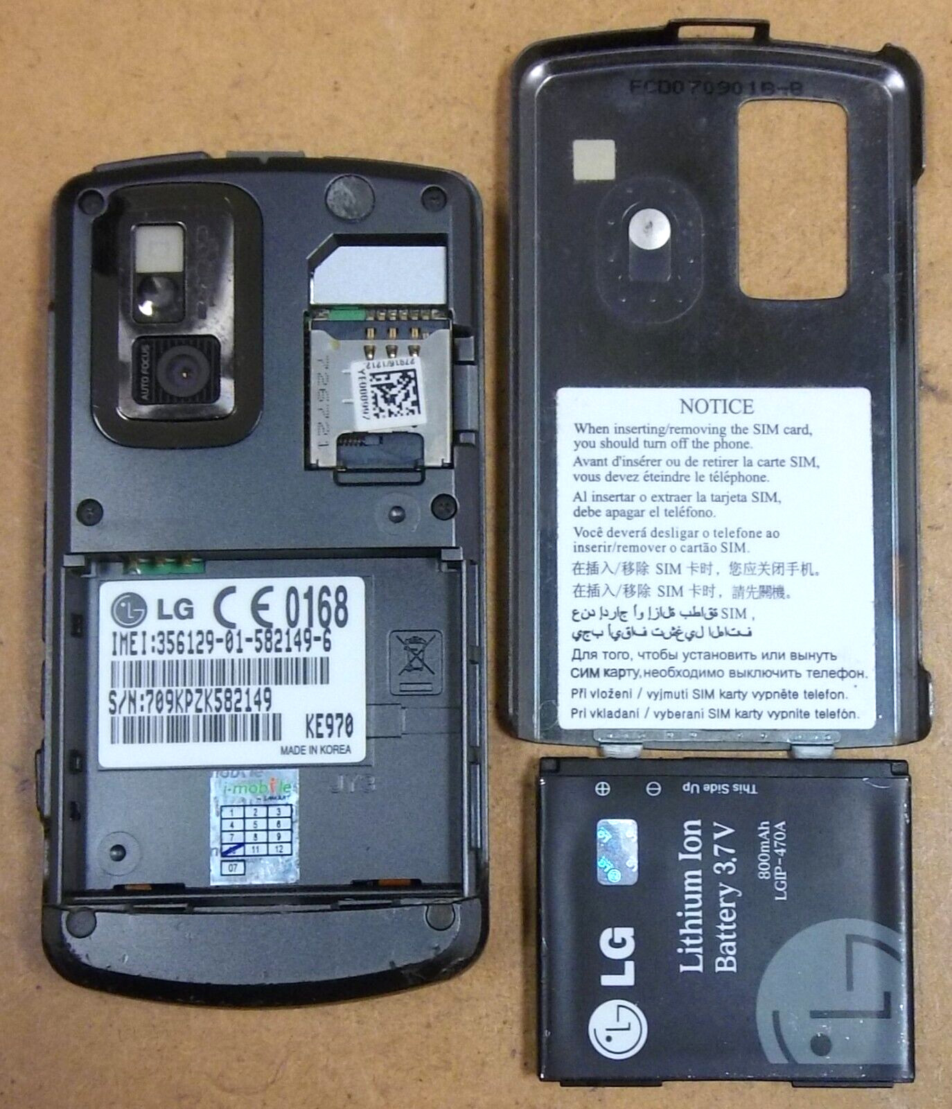 LG Shine KE970 – Gray and Silver ( Unlocked ) Super Rare Slider Phone – Bundled