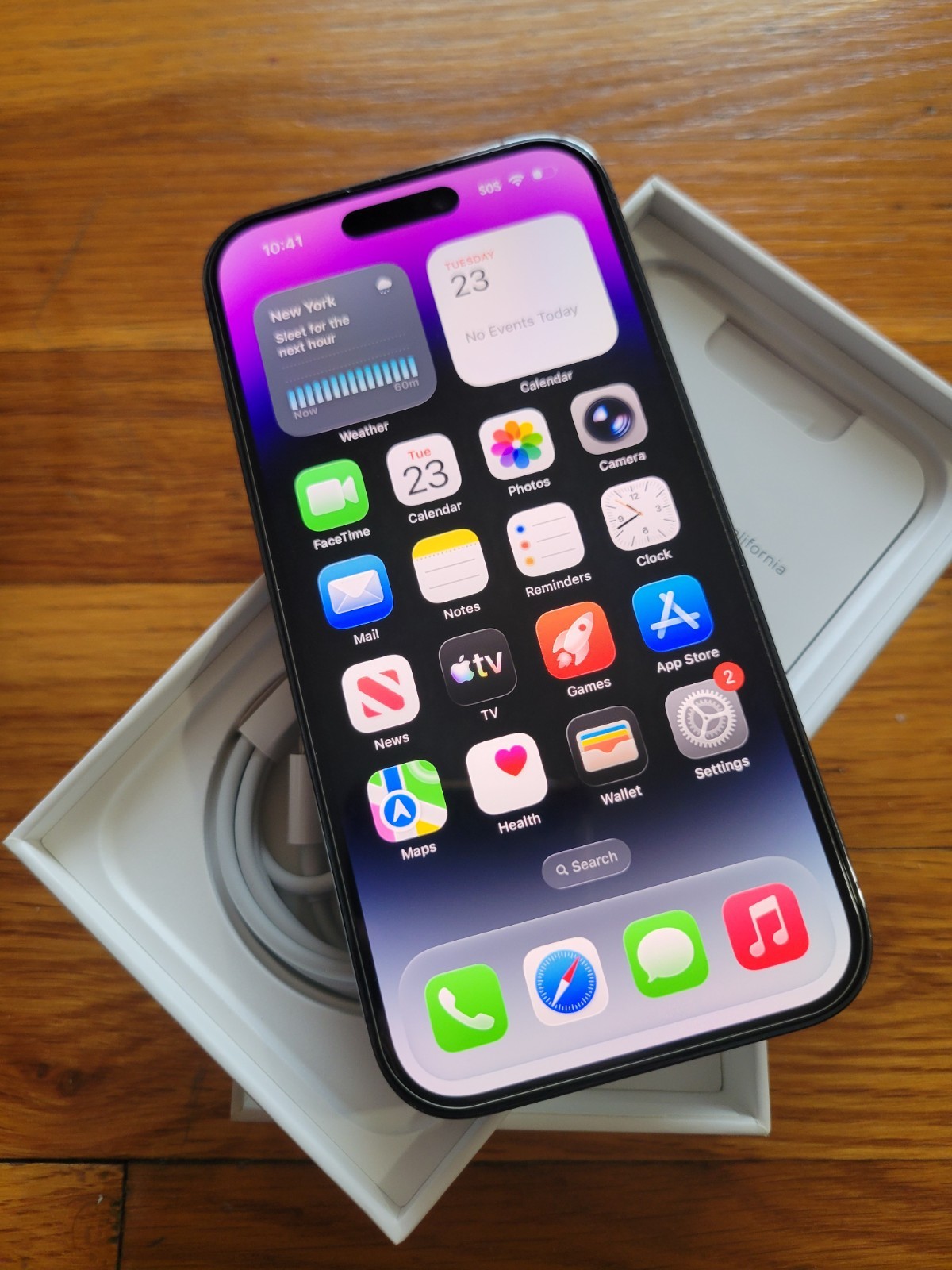 Apple iPhone 14 Pro Black Bluetooth Wi-Fi Front Camera Smartphone with Box