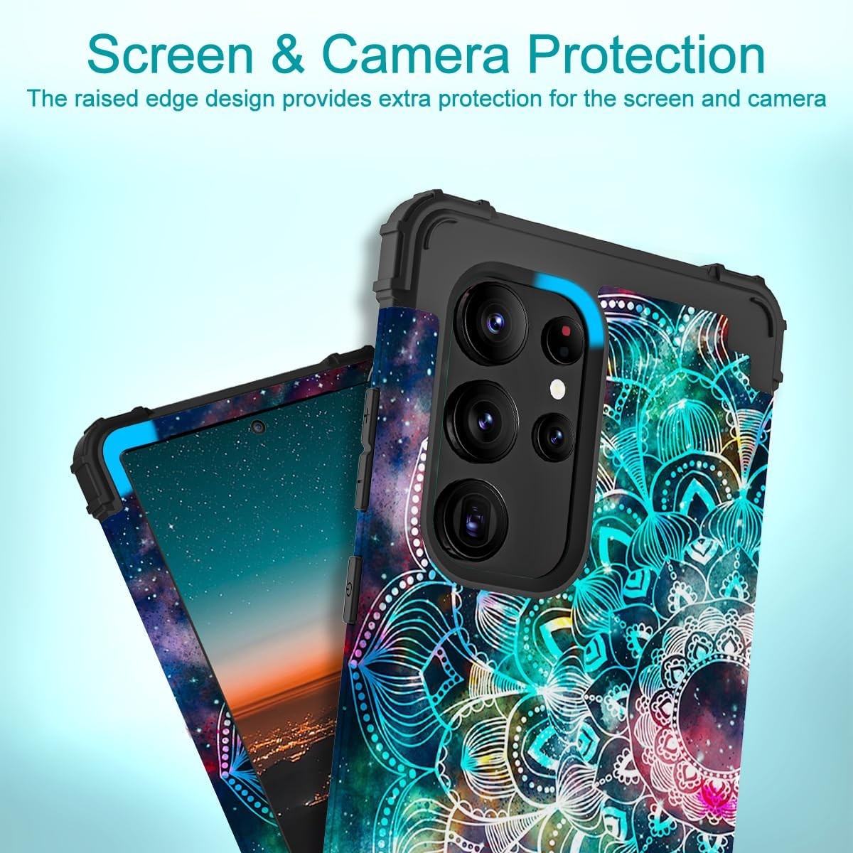 Shockproof Heavy Duty Hard Plastic+Soft Silicone Rubber Bumper Case for Galaxy S