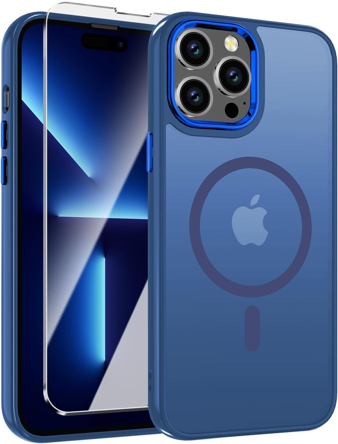 Case for iPhone 14 Pro Max with Screen Protector, Slim Shockproof Protective Cov