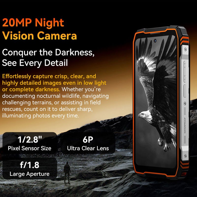 Unlocked Blackview XPLORE 1 5G Rugged Cell Phone Android 15 Waterproof 20000mAh