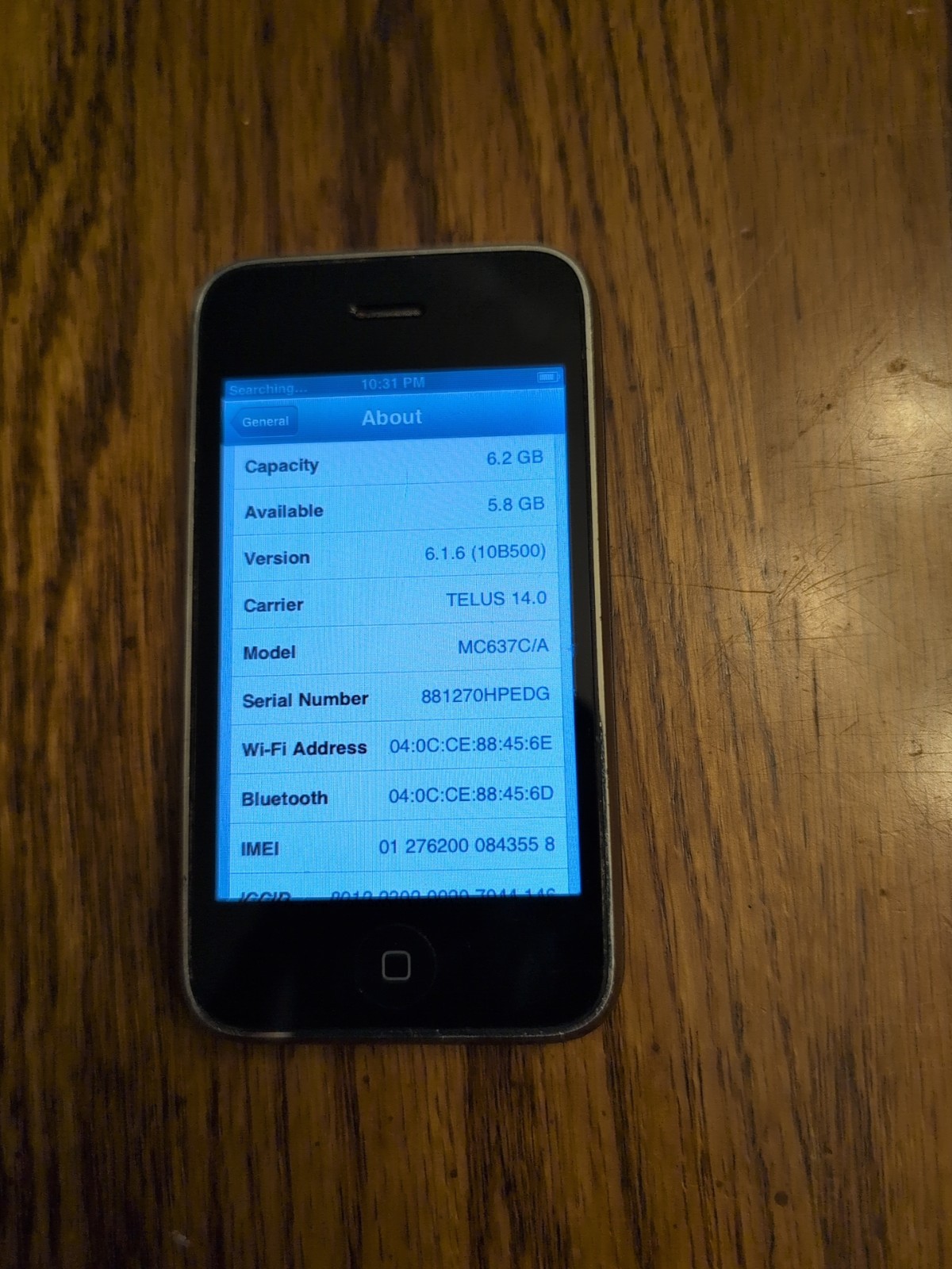 Apple iPhone 3GS Black A1303 8GB Telus