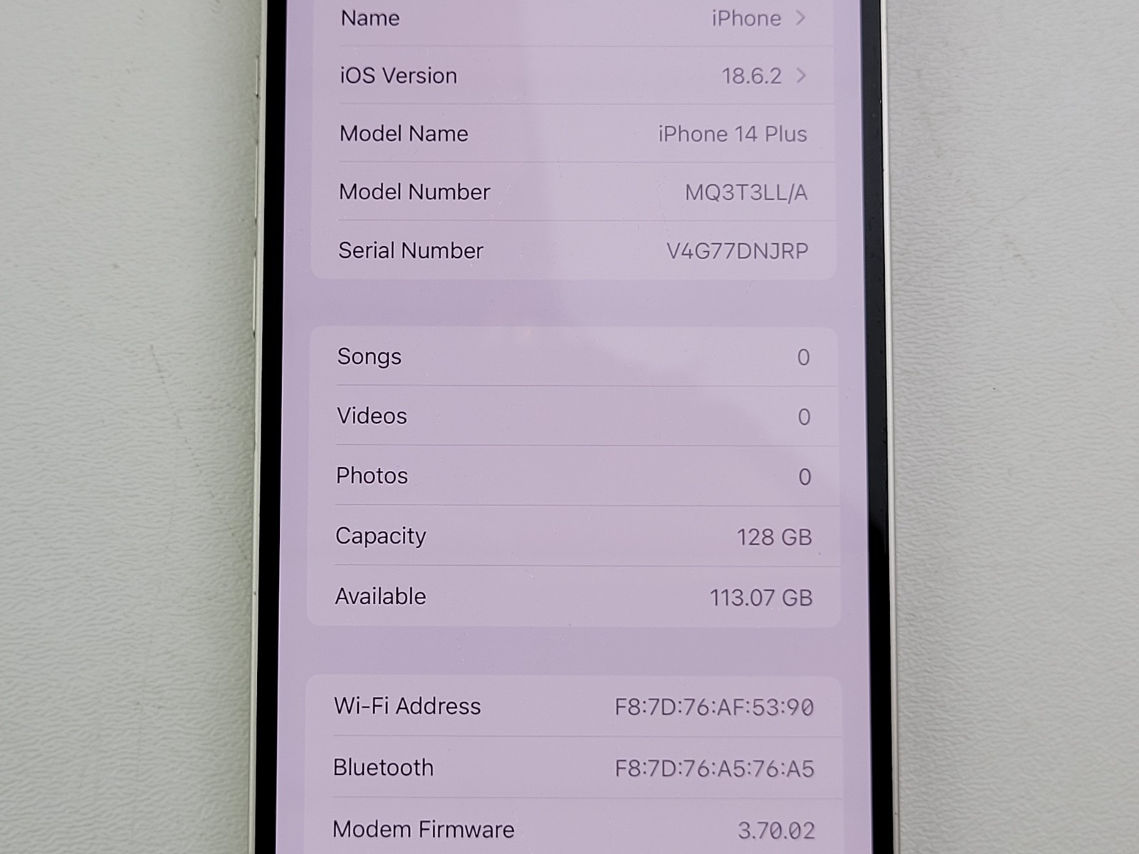 Apple iPhone 14 Plus (A2632) 128GB (Unlocked) Smartphone – BLEMISHED – H5355