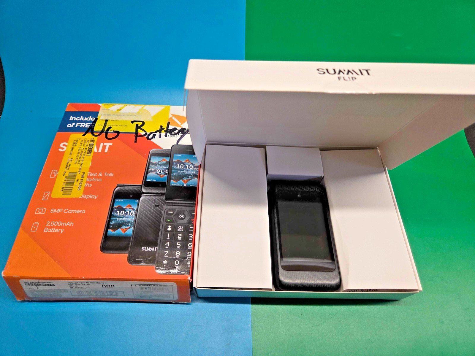 Boost Mobile Summit Flip Phone Bundle Dual 2.8″ Display Cell Phone