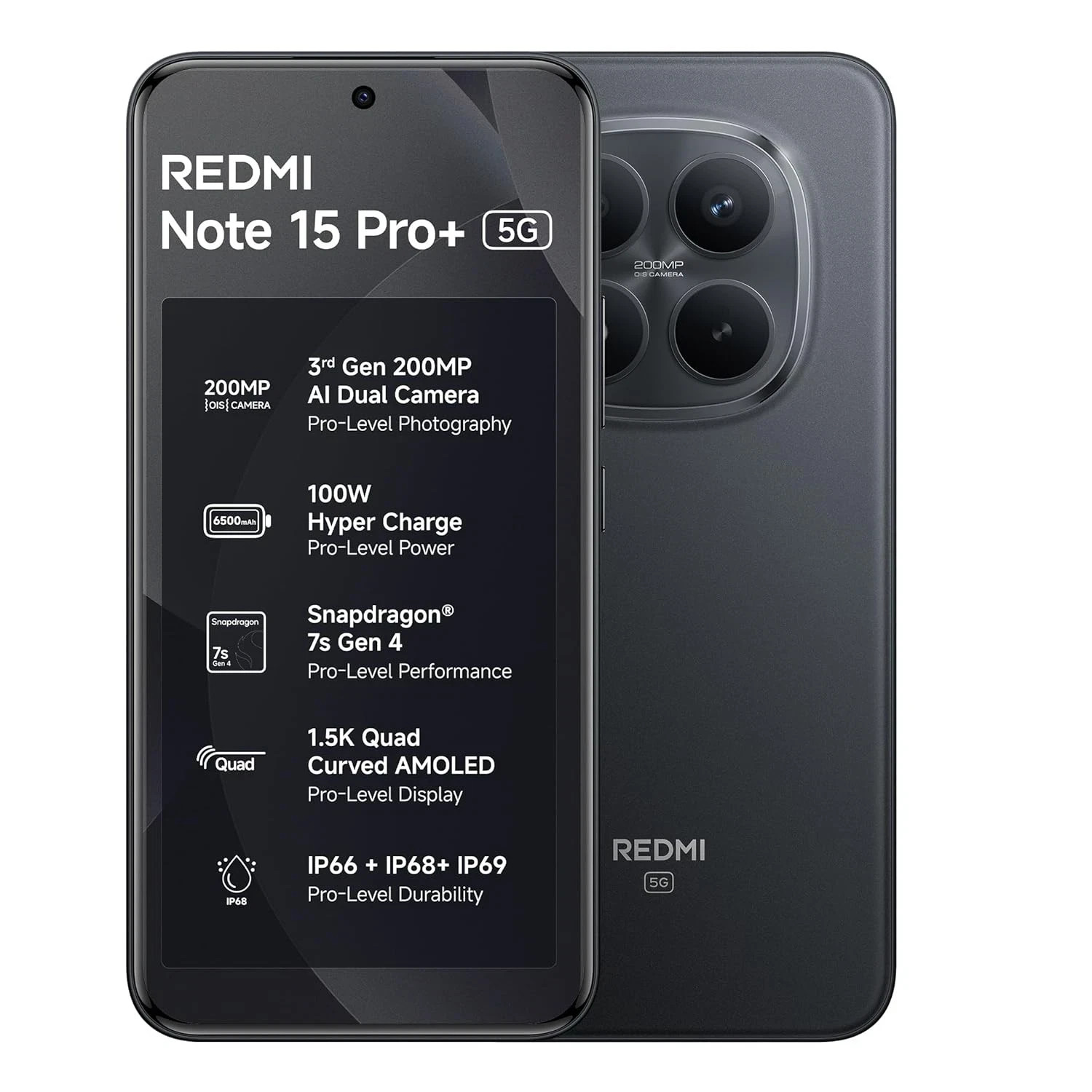 REDMI Note 15 Pro+ 5G (Mocha 8GB+256GB) Esim Snapdragon 7s Gen 4 Global Version