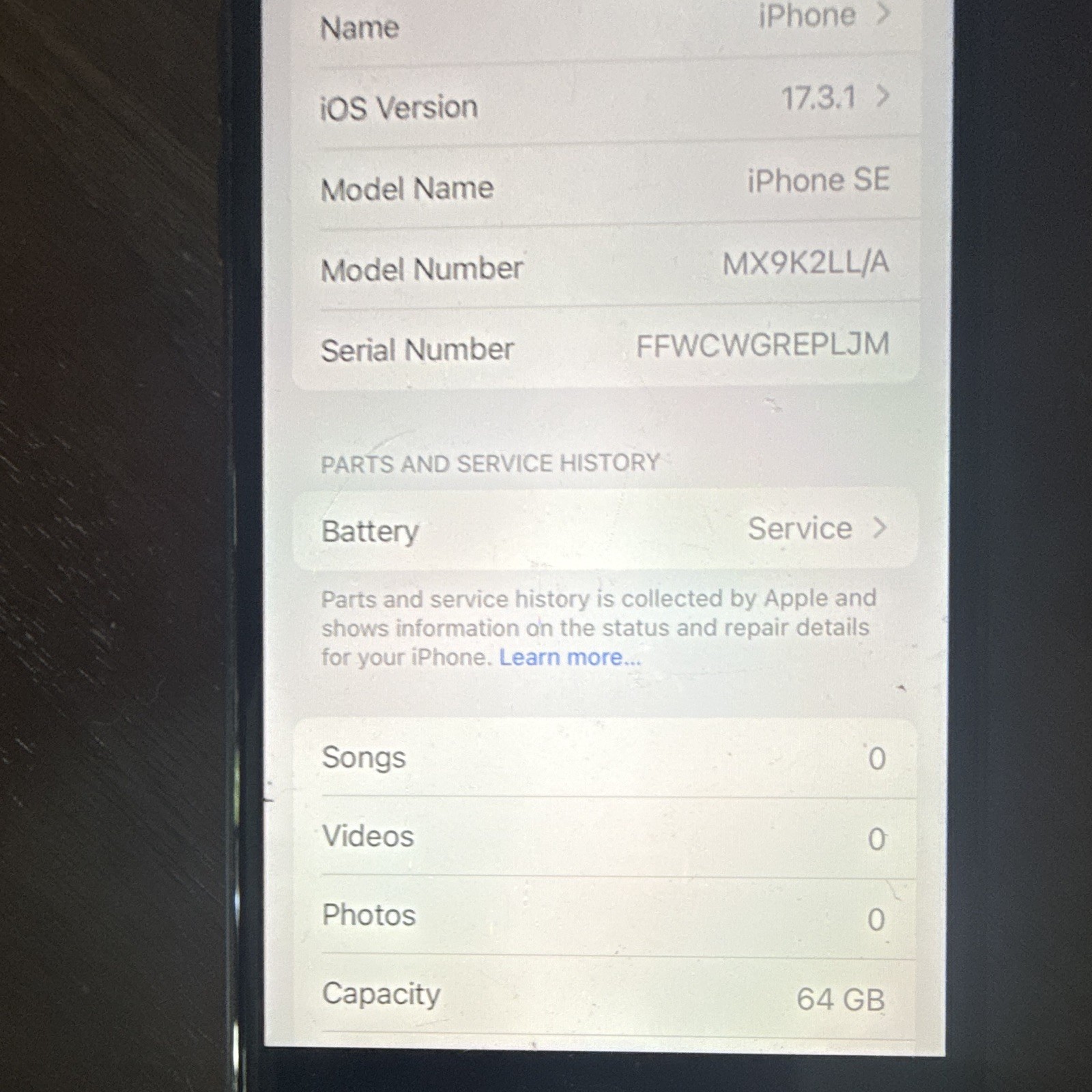 Apple iPhone SE 64GB Black Factory Unlocked MX9K2LL/A iOS Touchscreen