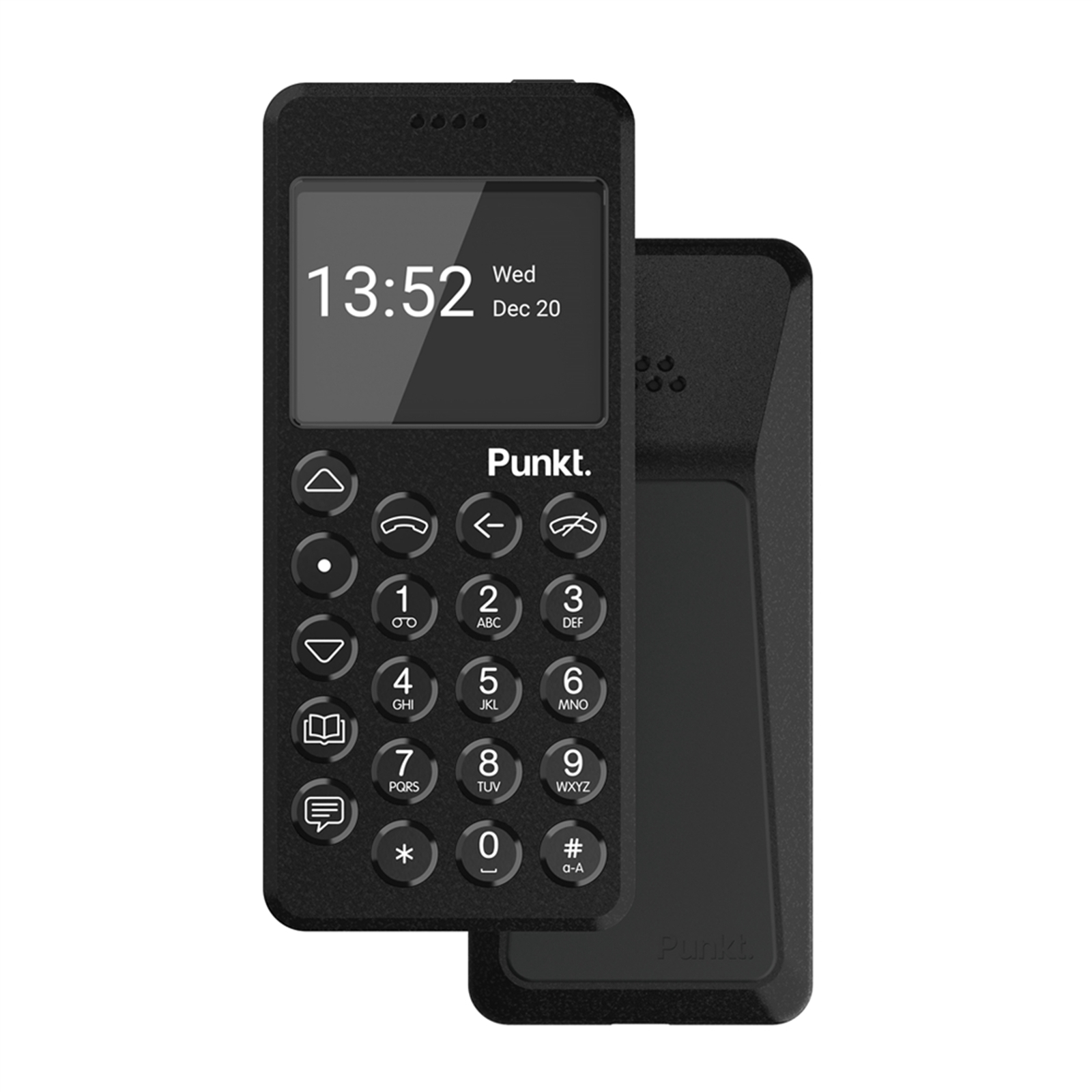 Punkt. MP02 Minimalist 4G LTE Cell Phone – 2GB RAM, 16GB Storage – Black