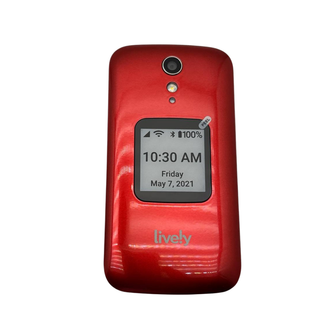 TCL Lively Jitterbug Flip 2 4058P 16GB Urgent Button Seniors 4G LTE Phone Red