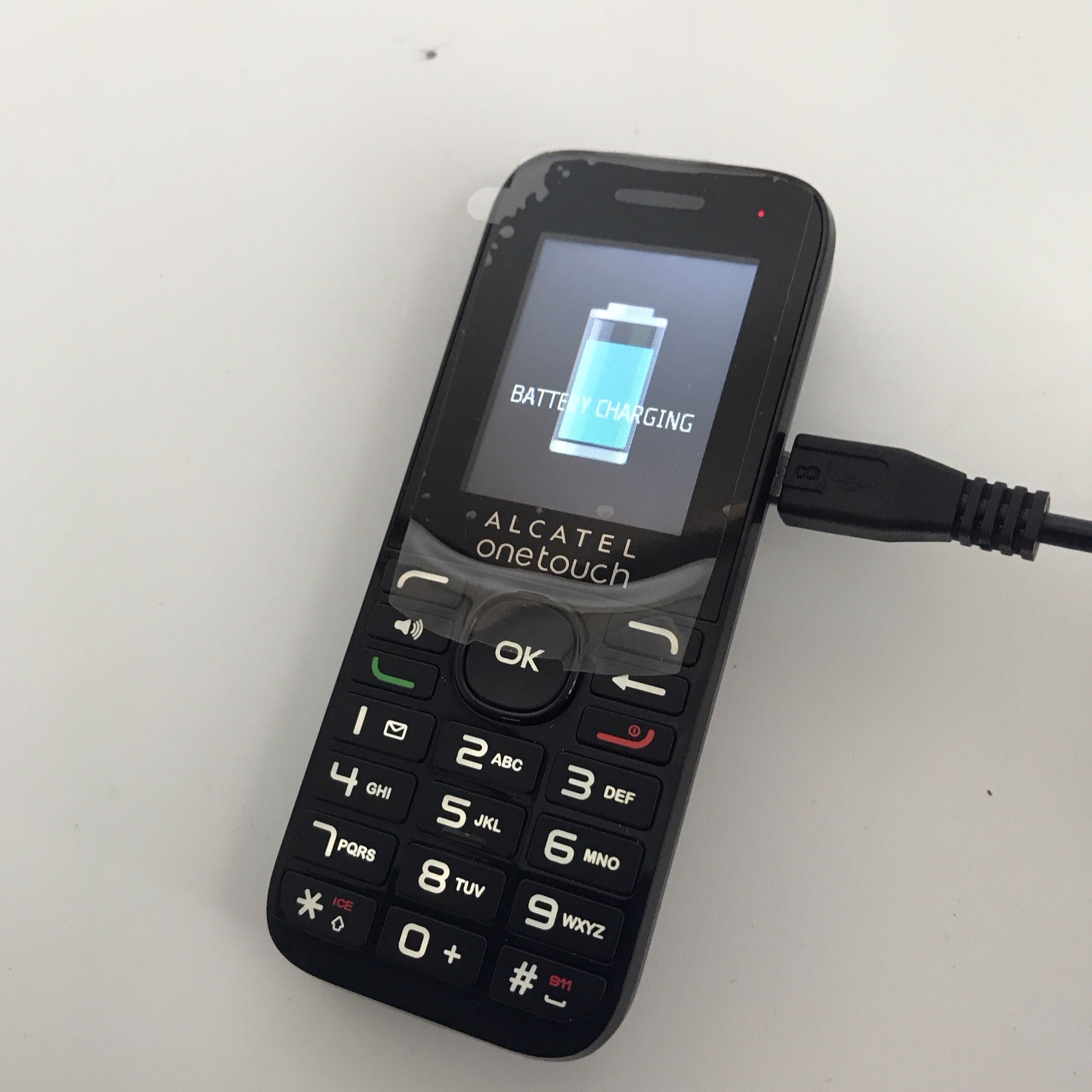 Alcatel 1018B OneTouch Black Bar Phone Single SIM Color Screen