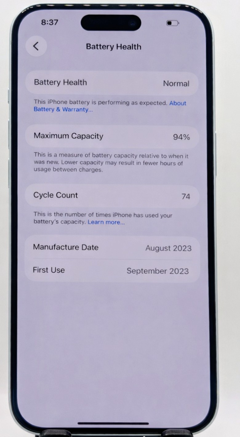 Apple iPhone 15 – 128 GB – Blue (US Reseller Flex) (Minor Scratching) ~365~
