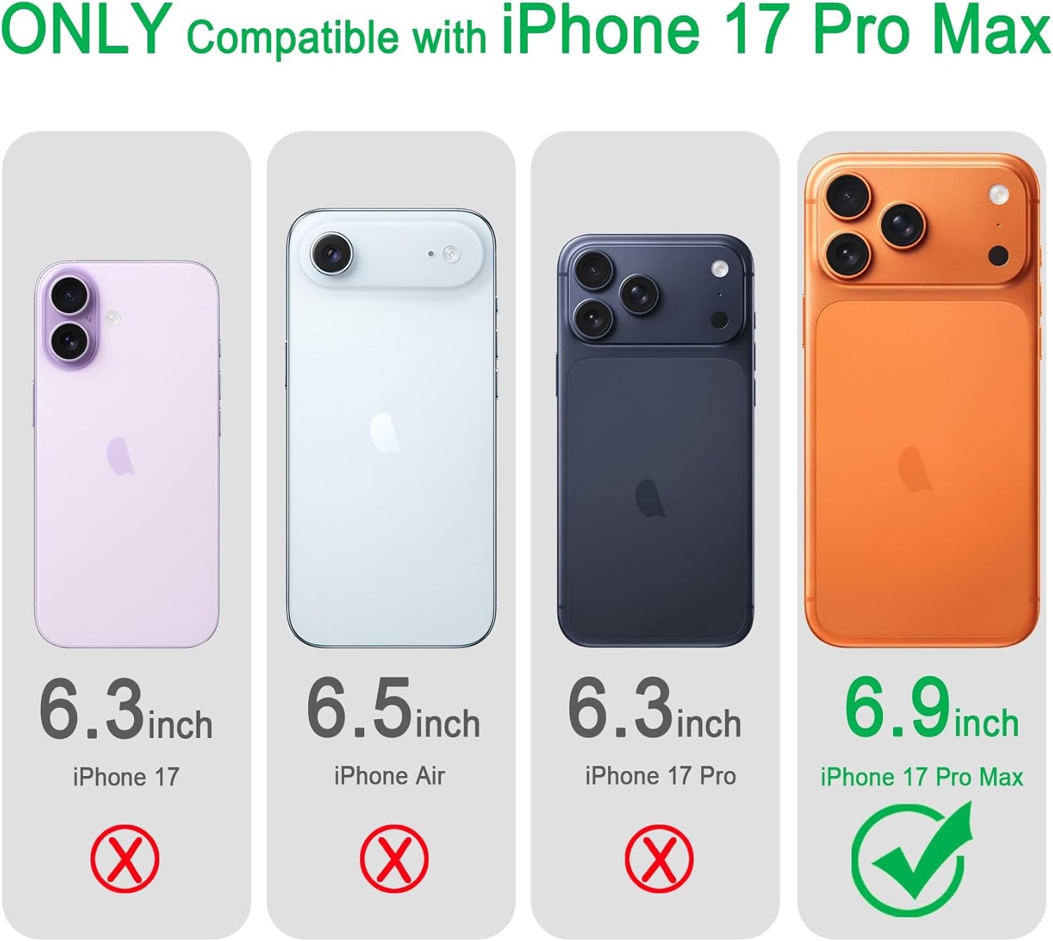 iPhone 17 Pro Max Case Glitter Magnetic, Sparkly Anti-Scratch Shockproof Cover