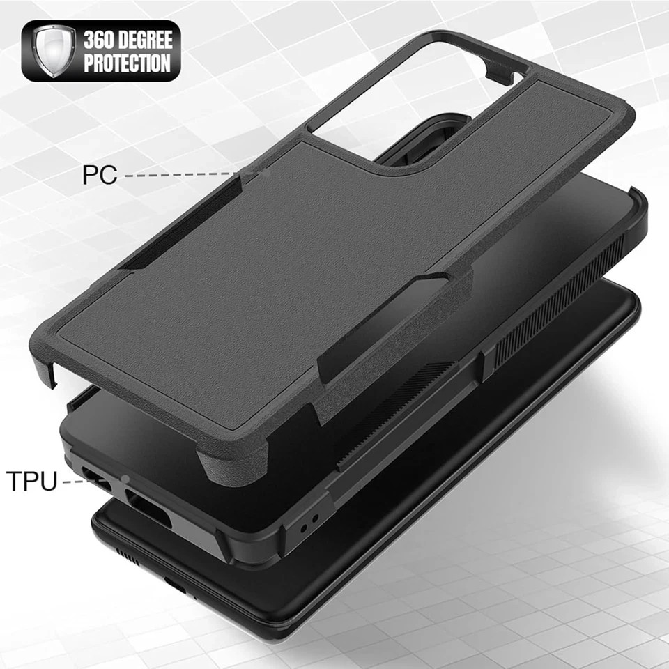 Samsung Galaxy S21 Ultra Case with Screen Protector, Heavy-Duty Shockproof Case