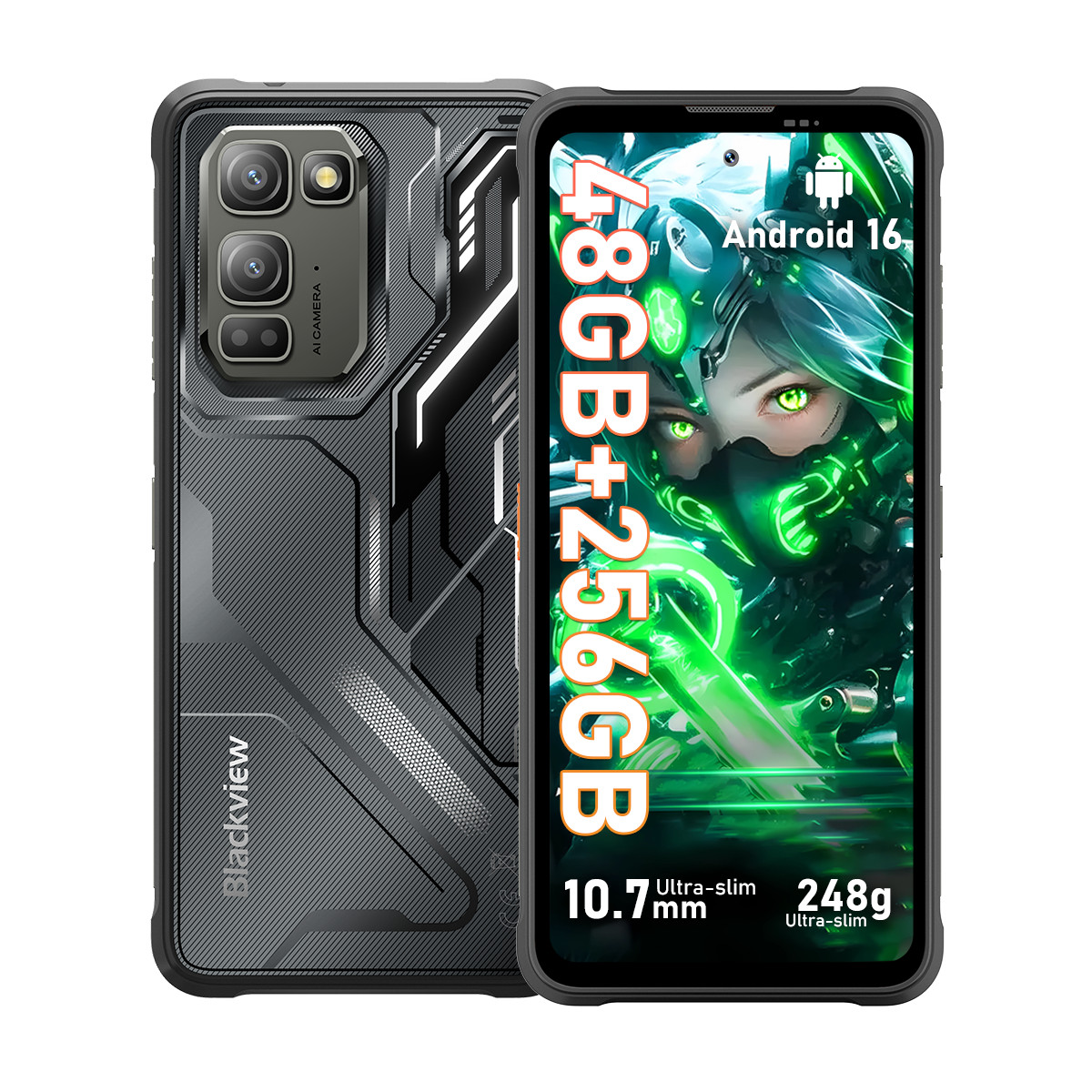 Blackview FORT 5 AI Rugged Smartphone 48GB+256GB 6.78″ 120Hz Android16 NFC 108MP