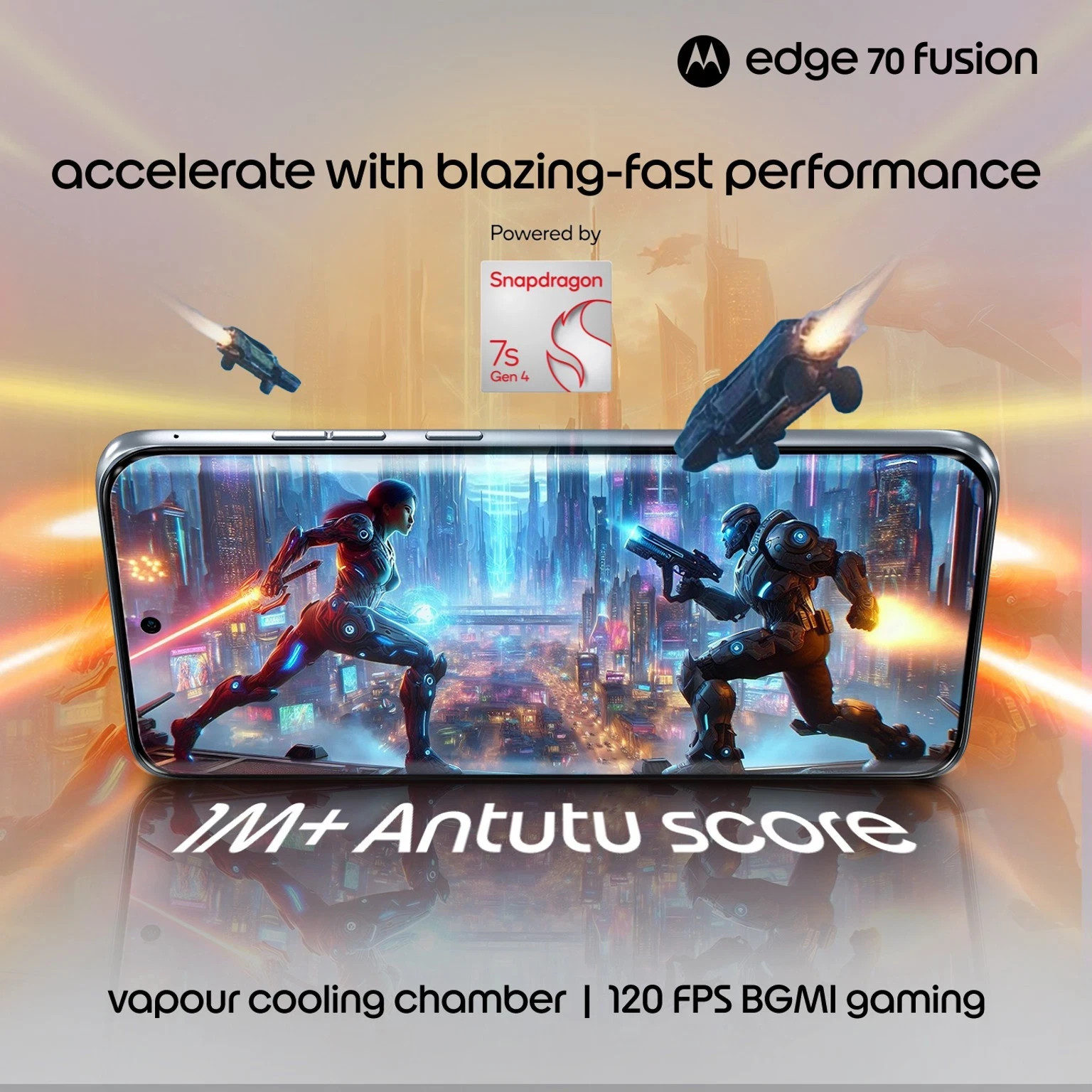 Motorola Edge 70 Fusion 5G 128GB 8GB RAM NFC Snapdragon 7s Gen4 7000m