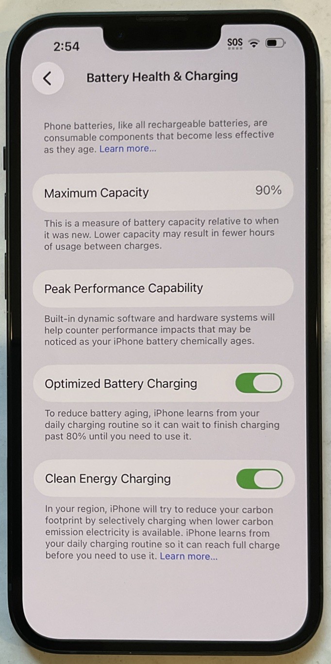 TESTED USED GSM UNLOCKED MIDNIGHT iPhone 13, 128GB A2482 MLA23LL/A, 90% BATTERY.