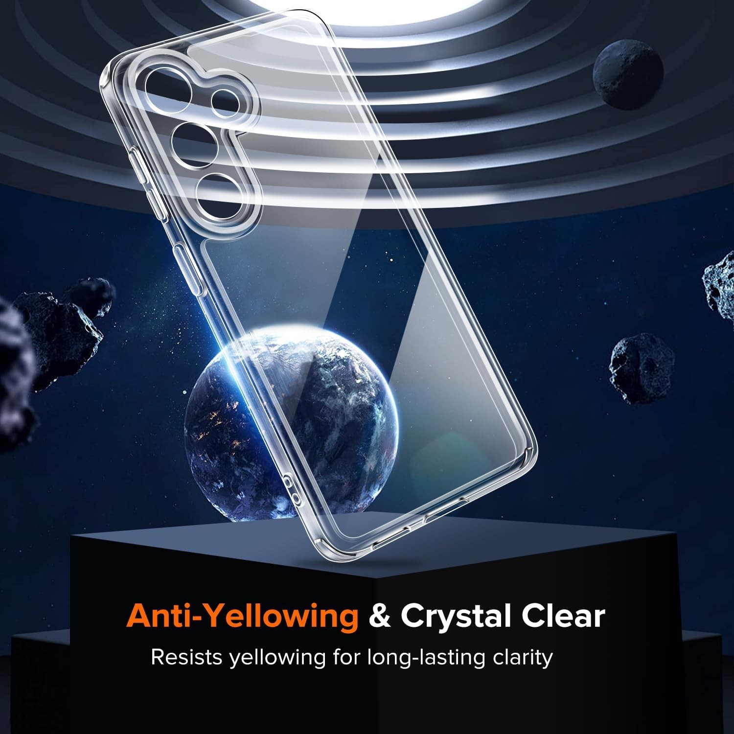 3-in-1 Case for Samsung Galaxy S26 Plus 6.7” with Tempered Glass Screen Protecto