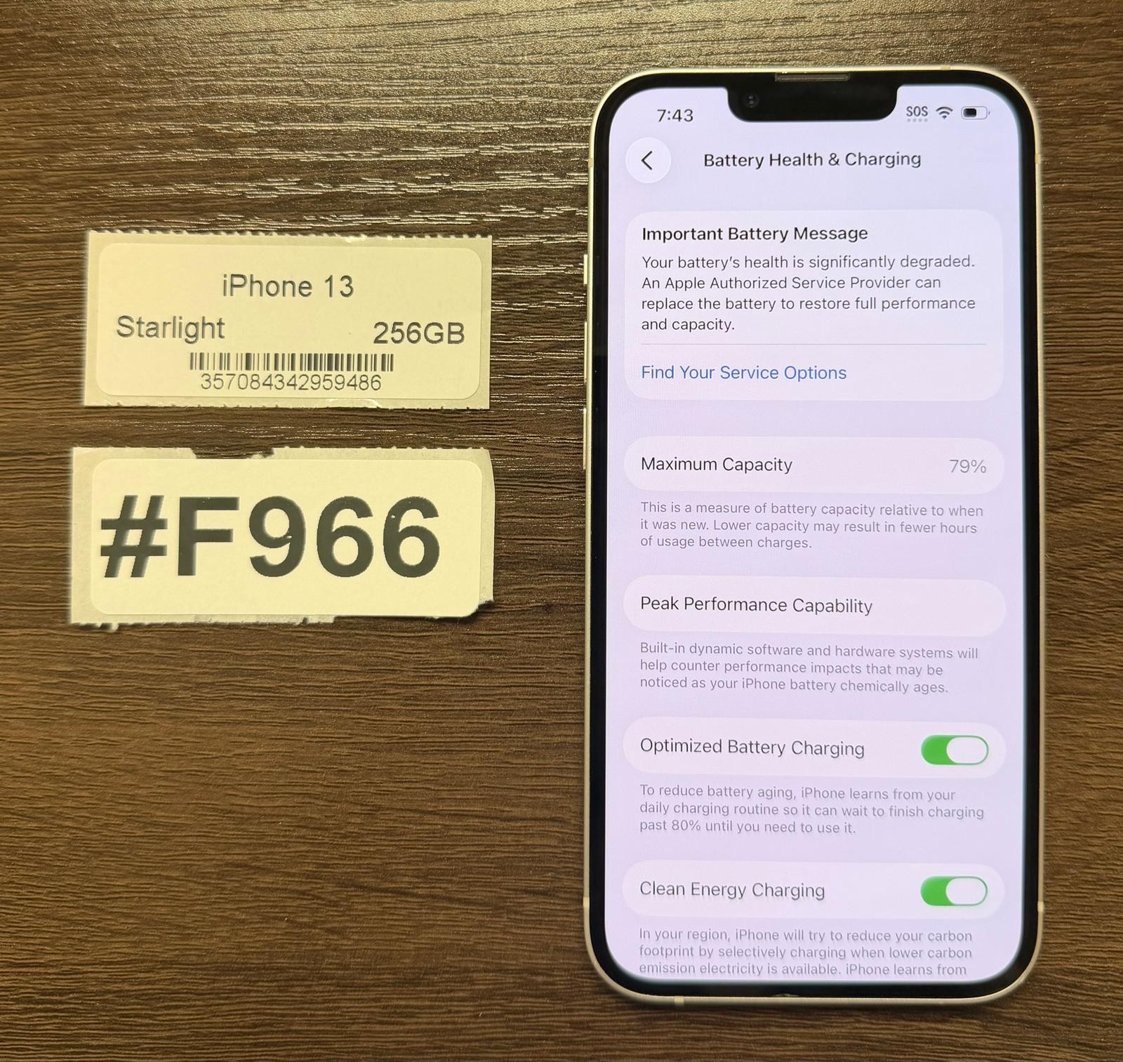Apple iPhone 13 256GB Starlight- Unlocked – Read Seller Notes