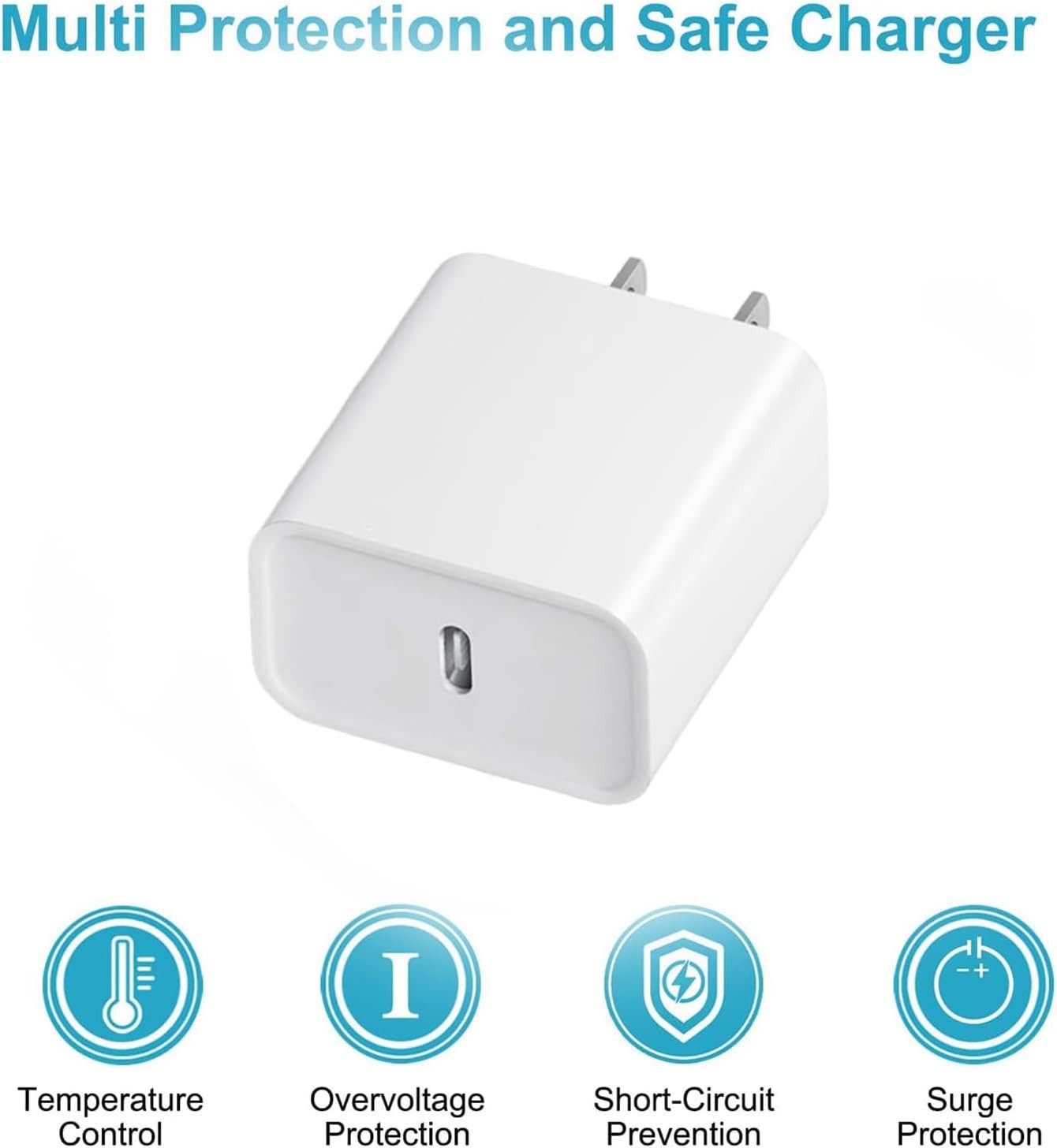 3 Pack 20W USB-C Fast Charger Adapter for iPhone 17/16/15