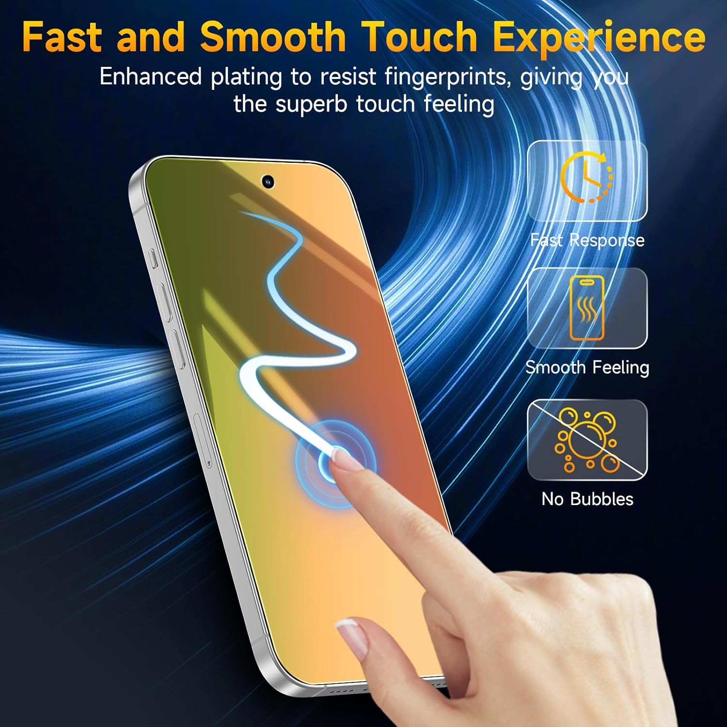 2PCS Privacy Screen Protector & Anti-Spy Glass Film for iPhone 17 Pro Max Size 6