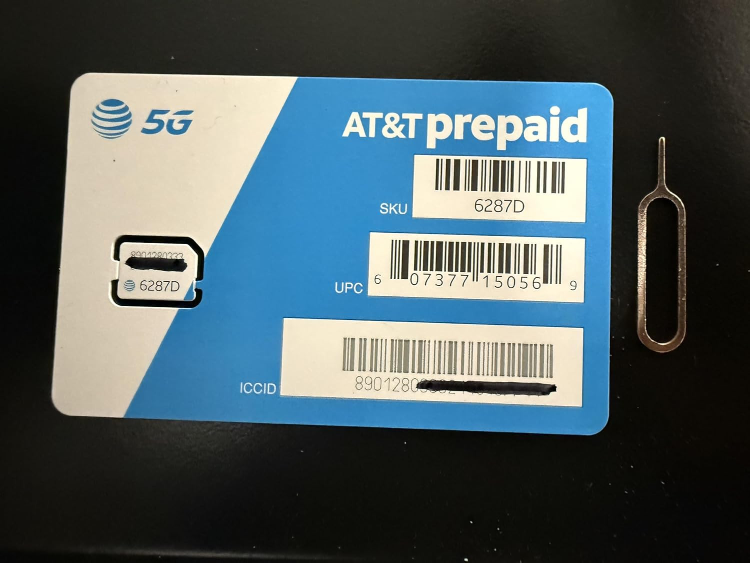 AT&T 5G Nano Sim Card for Use on ATT Prepaid or Postpaid Service! for Use with A