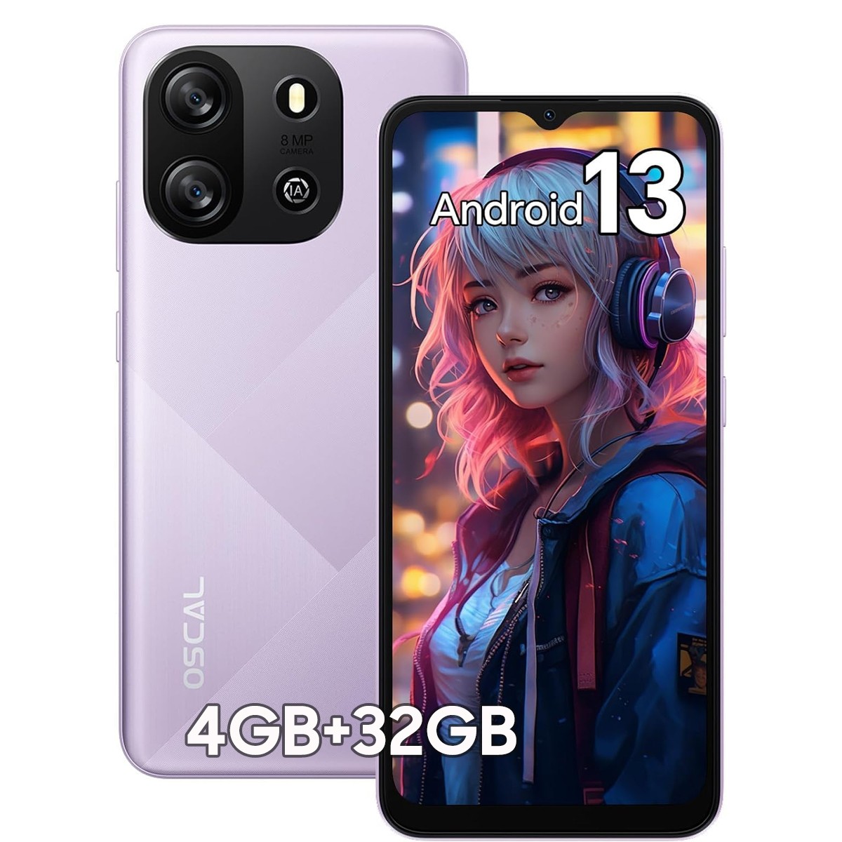 Blackview OSCAL FLAT 1C 4G Smartphone 4GB+32GB 6.56″ Android 13 4700mAh Unlocked